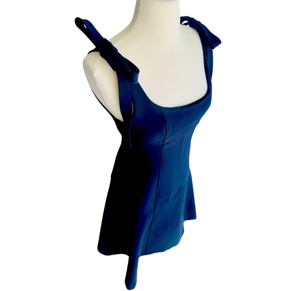 CINQ a SEPT JEANETTE TIED ASYMMETRICAL MINI DRESS - Picture 8 of 9
